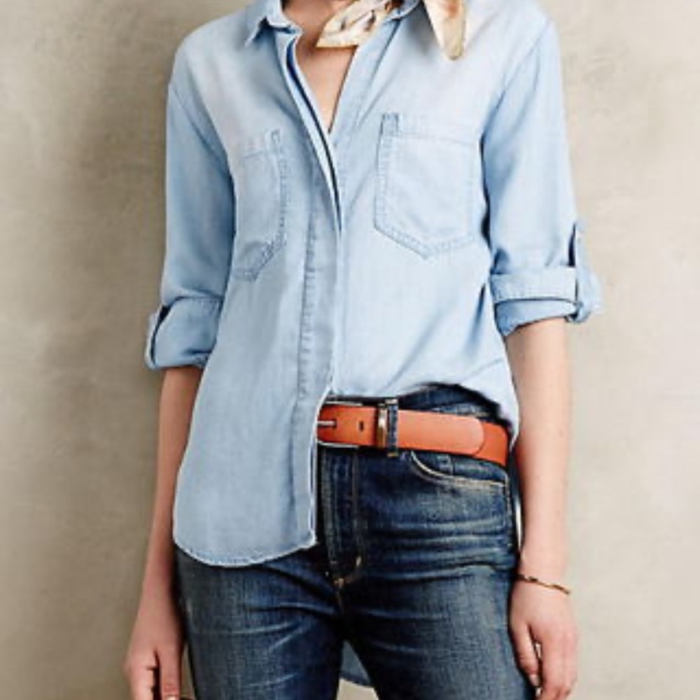 Cloth and stone denim like button up